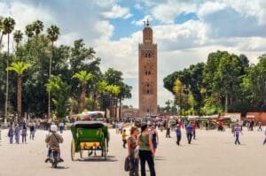 Morocco Tours, Marrakech Medina and Koutoubia Mosque, Morocco